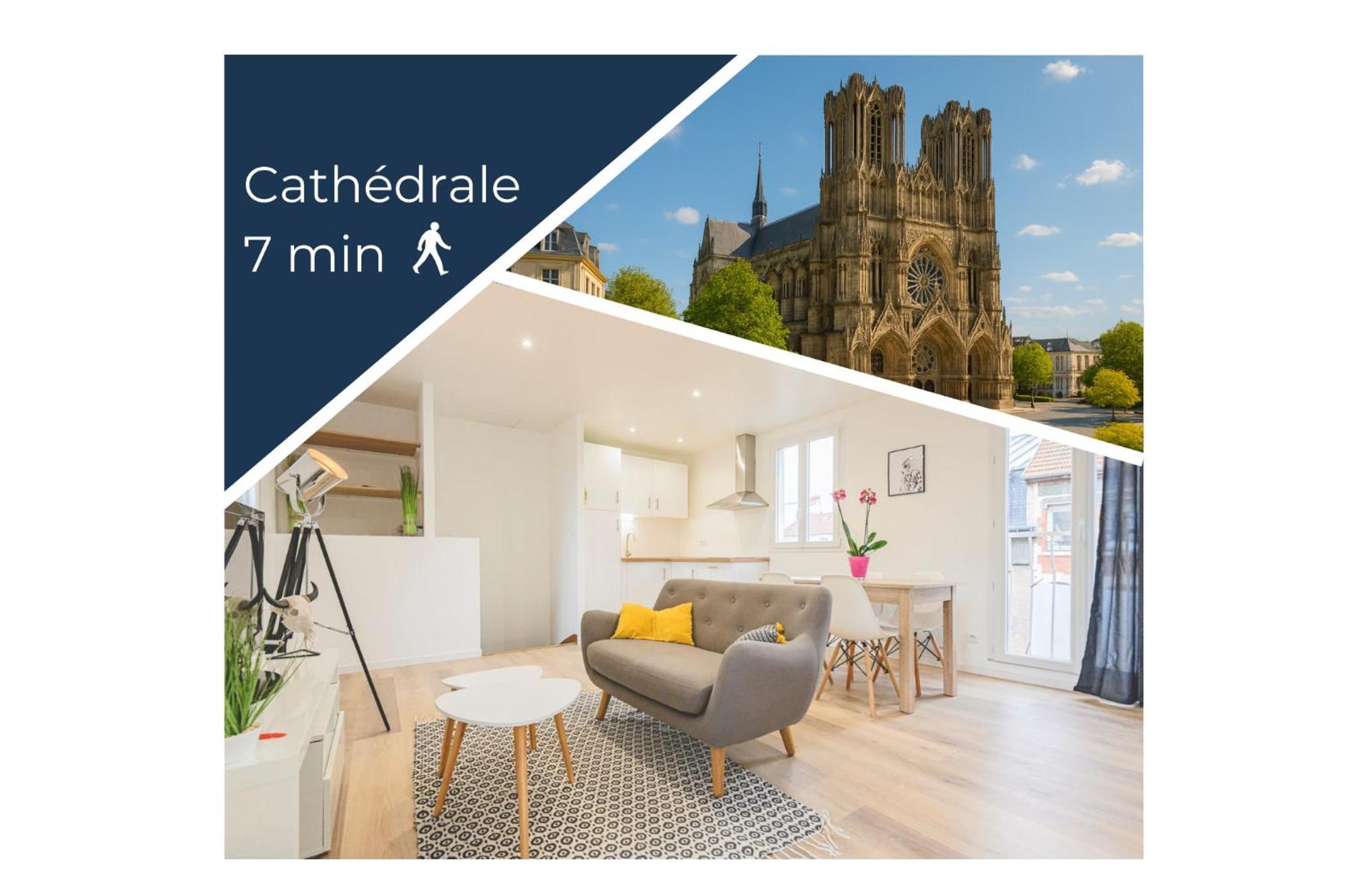 Appartement Lumineux Proche Cathedrale Реймс Экстерьер фото